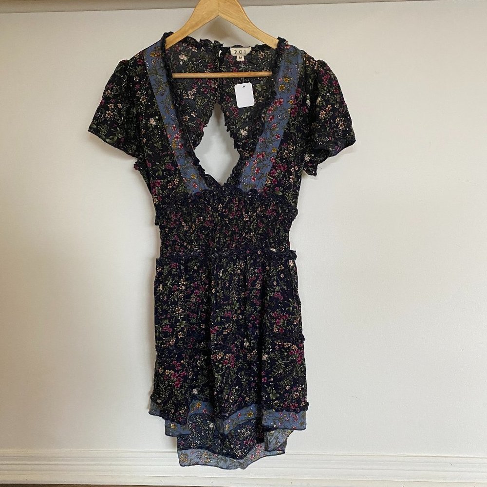 Floral Open Back Dress